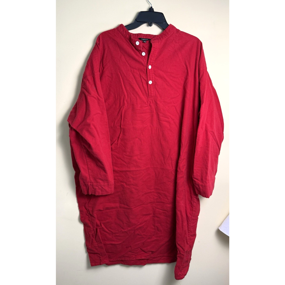 J Peterman Nightshirt red flannel XXL Grandpacore